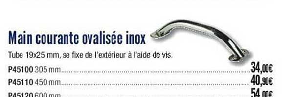main courante ovalisée inox