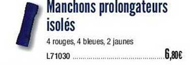 manchons prolongateurs isolés