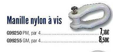 manille nylon à vis