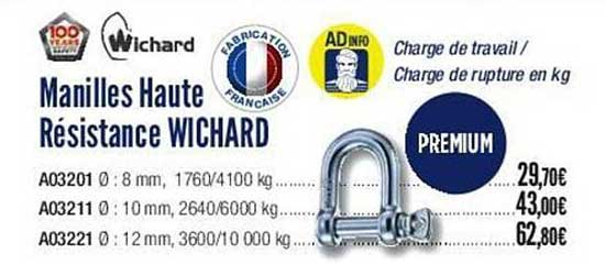 manilles haute résistance wichard