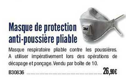 Masque De Protection Anti-poussière Pliable