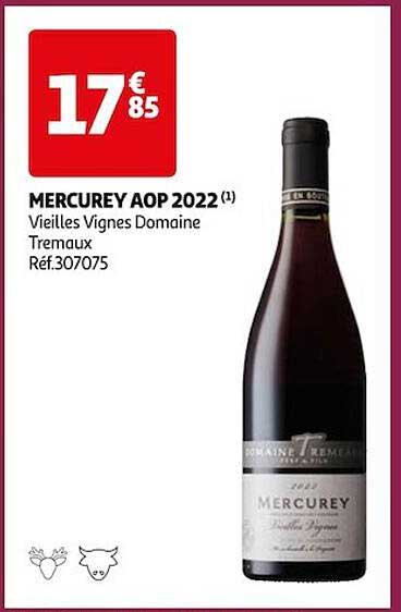 mercurey aop 2022 vieilles vignes domaine tremaux