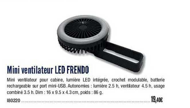 Mini Ventilateur Led Frendo