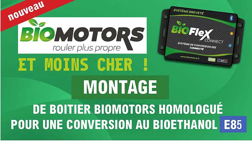 montage de boîtier biomotors homologué pour une conversion au bioethanol e85