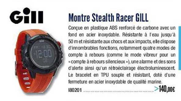 montre stealth racer gill