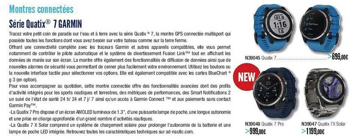 montres connectées série quatix 7 garmin