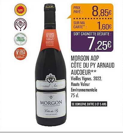 morgon aop côte du py arnaud aucoeur vieilles vignes 2022