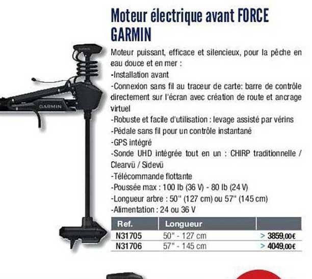 moteur électrique avant force garmin