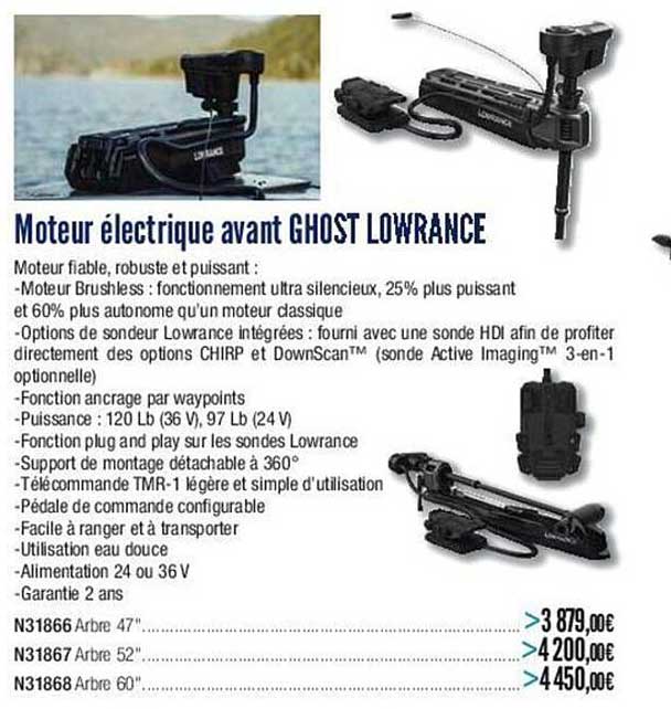 moteur électrique avant ghost lowrance