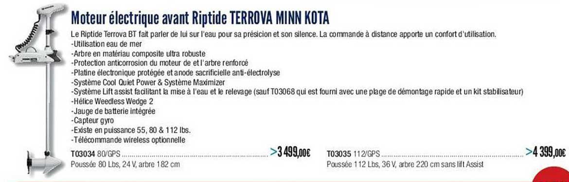 moteur électrique avant riptide terrova minn  kita