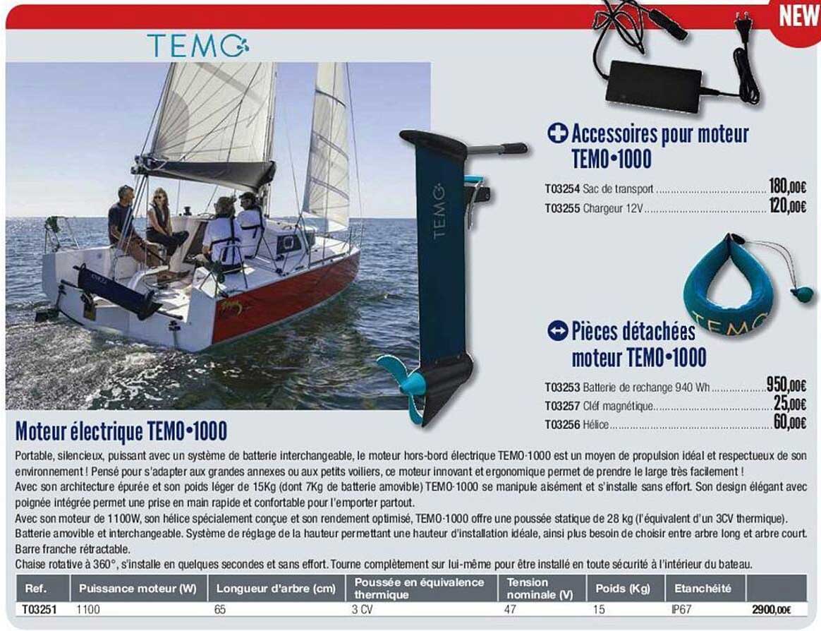 Moteur électrique Temo-1000 + Accessoires Pour Moteur Temo-1000 Pièces Détachées Moteur Temo-1000