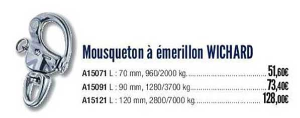 mousqueton à émerillon wichard