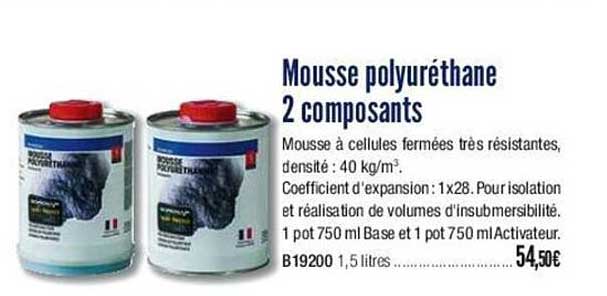 mousse polyuréthane 2 composants
