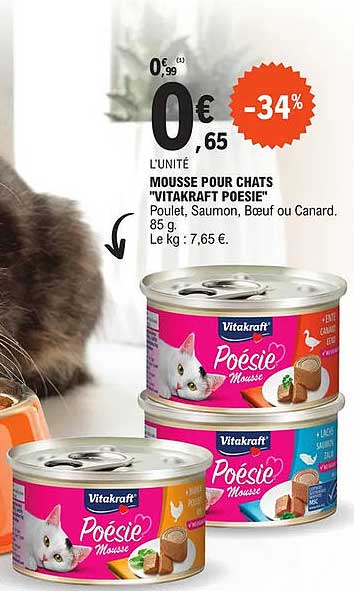 Mousse Pour Chats "vitakraft Poésie"