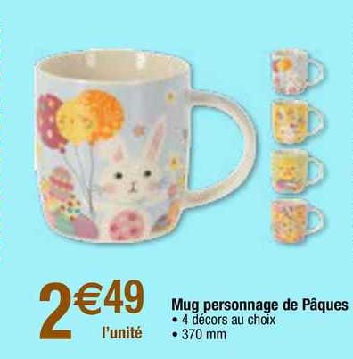 mug personnage de pâques