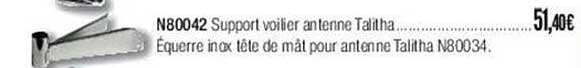 N80042 Support Voilier Antenne Talitha
