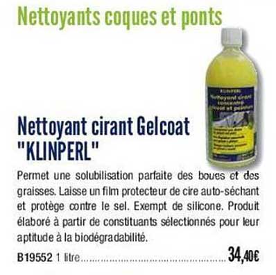 nettoyant cirant gelcoat "klinperl"