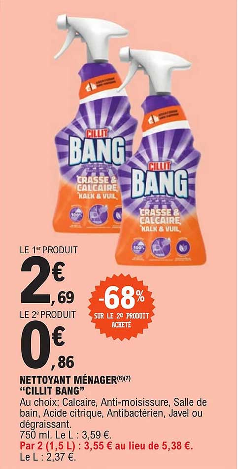 nettoyant ménager "cillit bang"