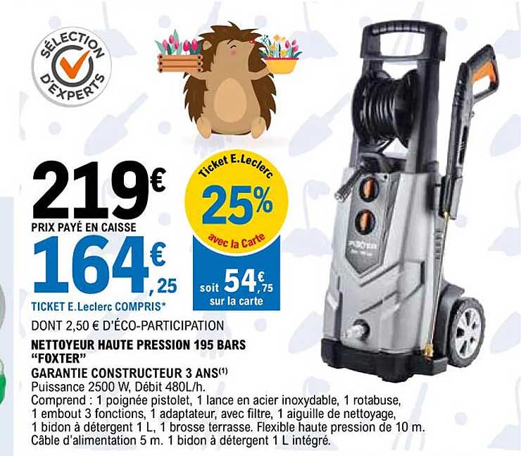 nettoyeur haute pression 195 bars "foxter"
