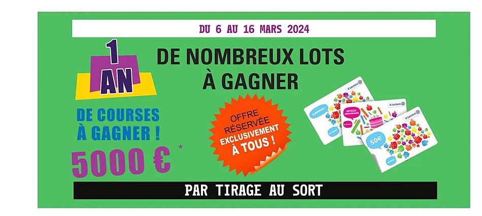 nombreux lots à gagner