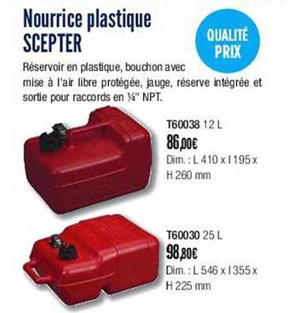 nourrice plastique scepter