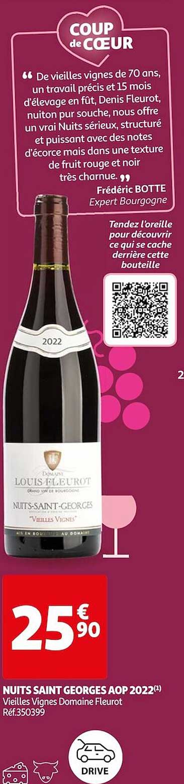 nuits saint georges aop 2022 vieilles vignes domaine fleurot