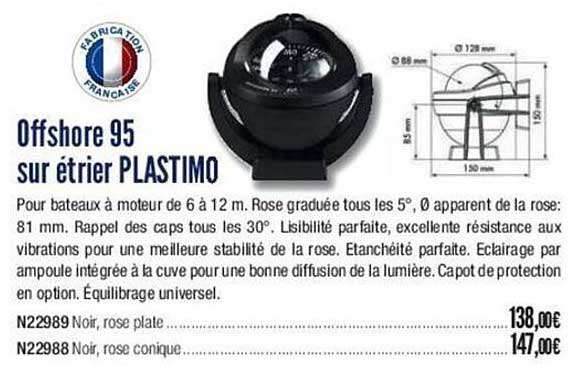 offshore 95 sur étrier plastimo