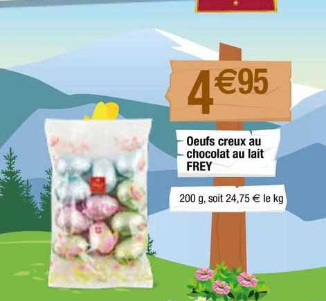 œufs creux au chocolat au lait frey