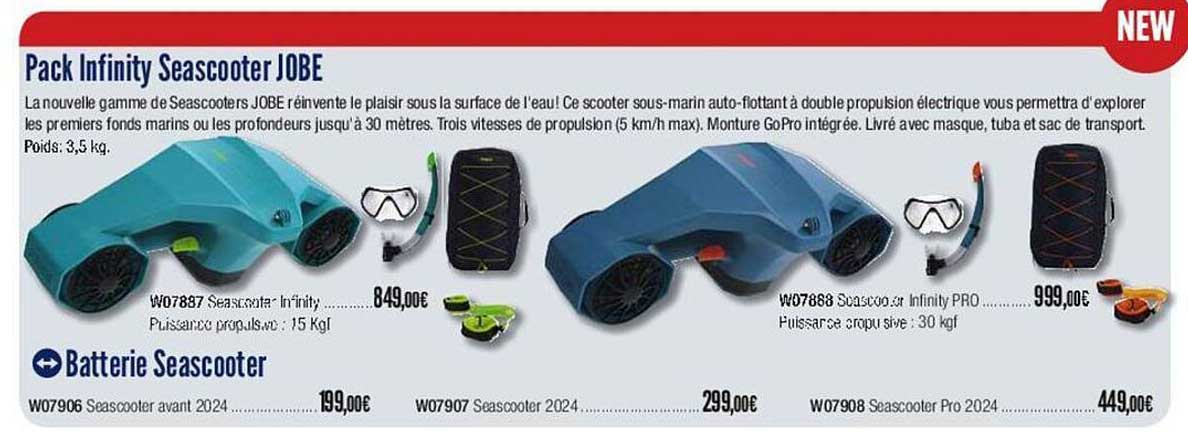 pack infinity seascooter jobe oder batterie seascooter
