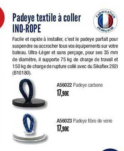 padeye textile à coller ino-rope