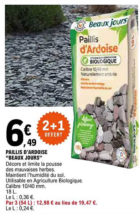 paillis d'ardoise "beaux jours"