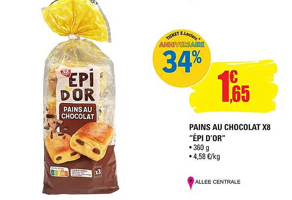 pains au chocolat x 8 "épi d'or"