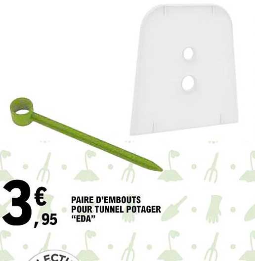 paire d'embouts pour tunnel potager "eda"