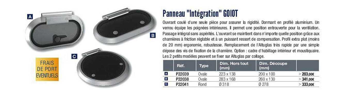 panneau "intégration" goiot