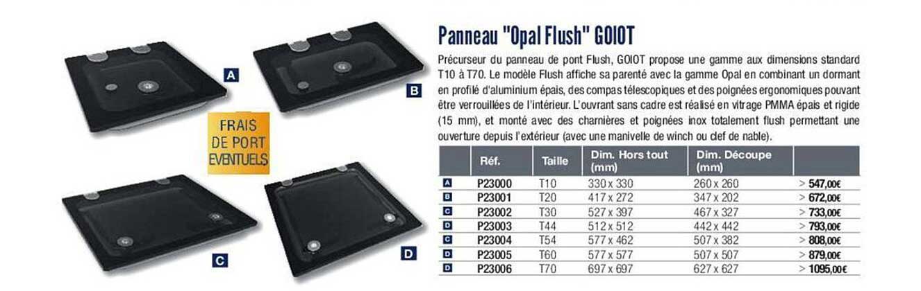 panneau "opal flush" goiot