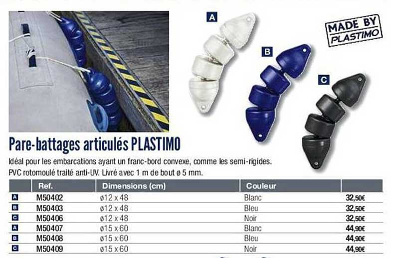pare-battages articulés plastimo