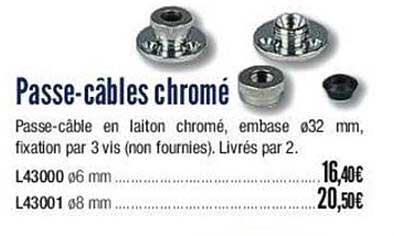 passe-câbles chromé