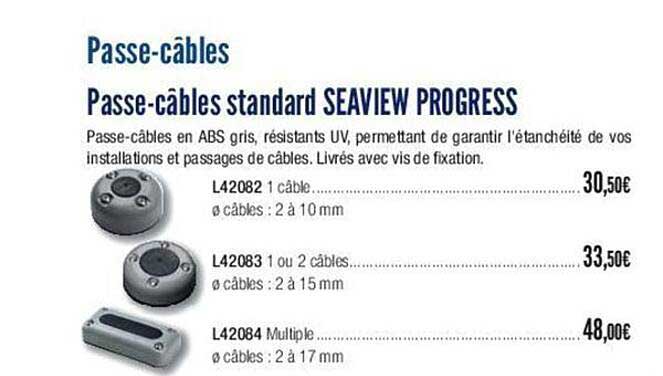 passe-câbles standard seaview progress