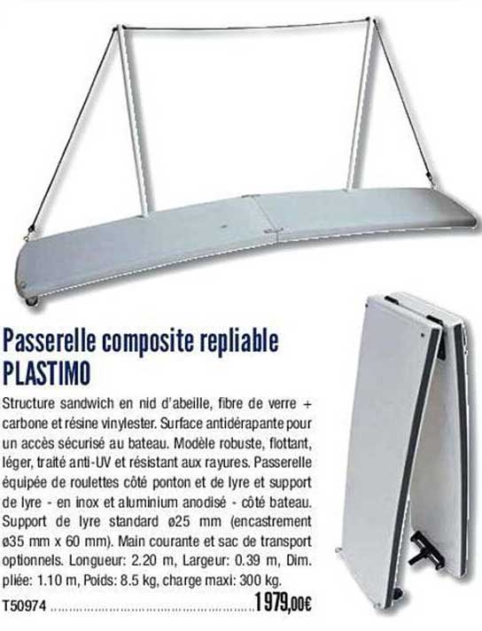 passerelle composite repliable plastimo