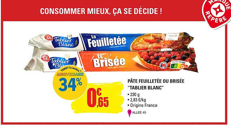 Pâte Feuilletée Ou Brisée "tablier Blanc"