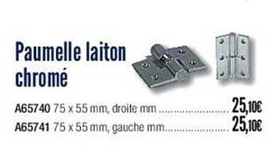 Paumelle Laiton Chromé