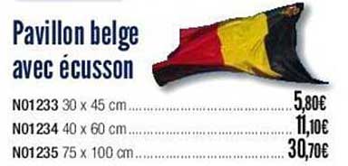 pavillon belge avec écusson
