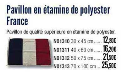 pavillon en étamine de polyester france