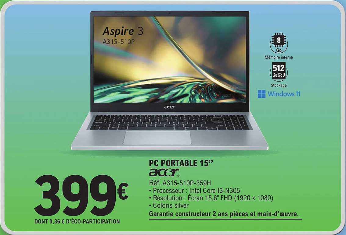 Pc Portable 15" Acer