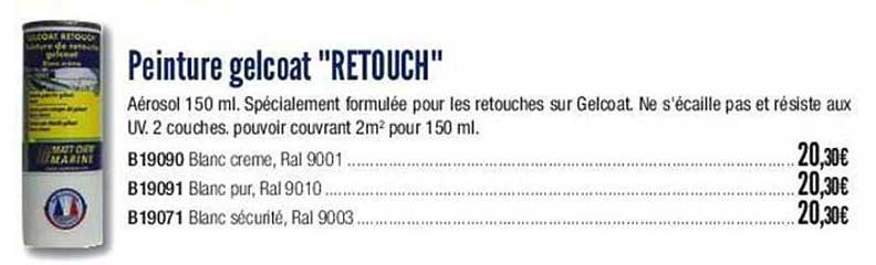 peinture gelcoat "retouch"