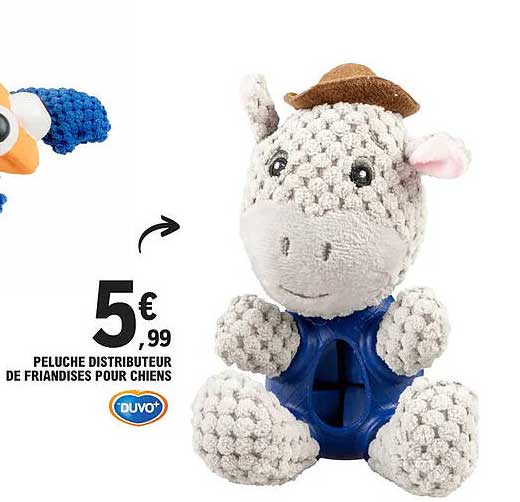 peluche distributeur de friandises pour chiens duvo+