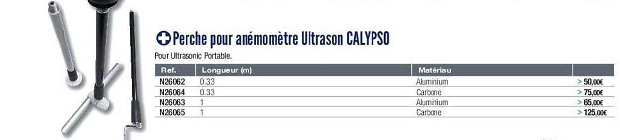 perche pour anémomètre ultrason calypso