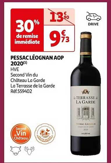 pessac léognan aop 2020 hve second vin du château la garde la terrasse de la garde
