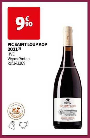 pic saint loup aop 2021 hve vigne d'antan
