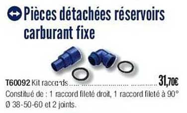 pièces détachées réservoirs carburant fixe